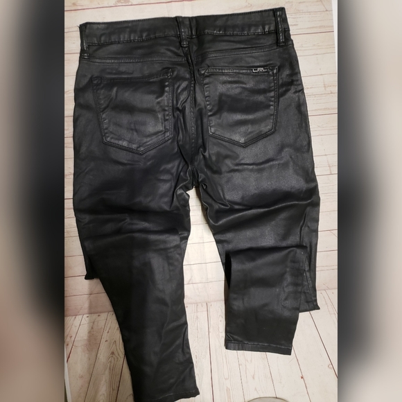 NWOT👖Ralph Lauren black waxed jeans midrise - Picture 3 of 5